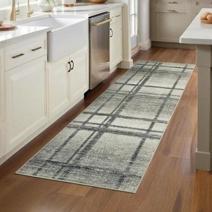 Coucheta Machine Washable Non-Slip Runner Rug Ultra Thin Geometric Entryway Mat Stain Resistant for Kitchen Hallway Bedroom,Multi-Color & Size - 1 of 4