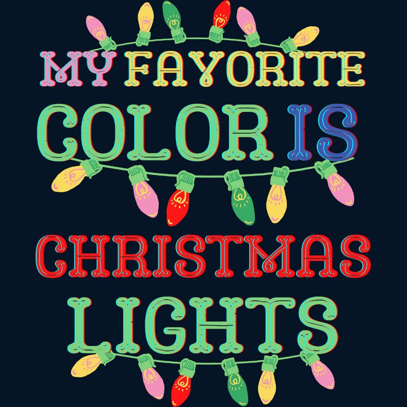 Men's Design By Humans My Favorite Color Is Christmas Lights - Merry Christmas By SHOPP Tank Top, 2 of 4