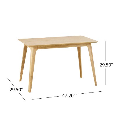 Elsinore Natural Oak Contemporary Mid-Century Dining Table