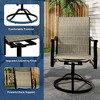 Outdoor Swivel Dining Chairs with Textilene Breathable Back, Swivel Patio Dining Chairs Set of 2, SwivelPatio SlingChairs Set for Poolside Lawn Garde - 3 of 4