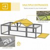 LOVMOR Large Wooden Rabbit Hutch Bunny Hutch Small Animal Habitat Enclosure Outdoor Run and Lockable Doors - 4 of 4