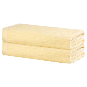 Unique Bargains Soft Highly Absorbent Quick Dry Bath Towel 28" x 56" 2 Pcs - 1 of 4