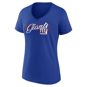 NFL New York Giants Women's Short Sleeve V-Neck T-Shirt - 1 of 3