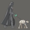 Juniors Womens Star Wars Darth Vader AT-AT Walking the Dog Sweatshirt - 2 of 3