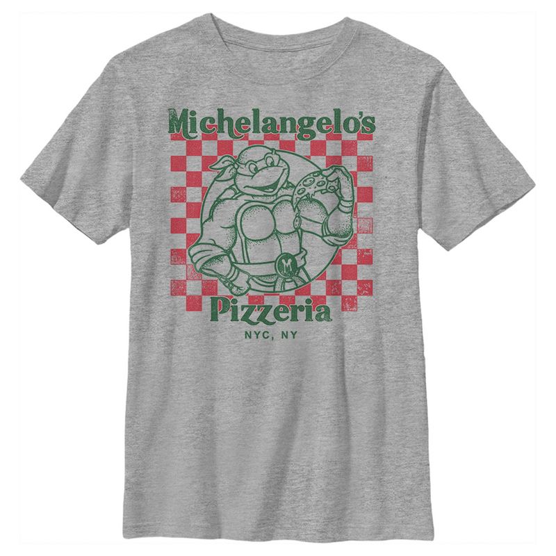 Boy's Teenage Mutant Ninja Turtles Michelangelo's Pizzeria T-Shirt, 1 of 5