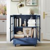CAVINAS Storage Cabinet,Kitchen Cabinet with 2 Glass Doors,1 Drawer,Adjustable Shelves,Wood Pantry Cabinet for Living,Dining,Hallway,Entryway - 2 of 4