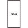 PosterPalooza | Panoramic Slim Profile Brown Picture Frame - UV Acrylic, Foam Board Backing, Hanging Hardware - 2 of 4