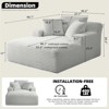 Aukfa Corduroy Sleeper Sofa Bed & Cloud Lounge Chair, No Assembly, Deep Seat, Armrests, 2 Pillows | Boneless Upholstered Chaise for Indoor Comfort - 2 of 4