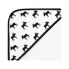 Hudson Baby Infant Boy Cotton Rich Hooded Towels, Black Moose, One Size - 4 of 4