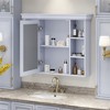35'' x 28'' Bathroom Medicine Cabinet with Mirror, 6 Open Shelves, Bathroom Wall Cabinet with Mirrors Door, Mirrored Bathroom Wall Cabinet - 2 of 4