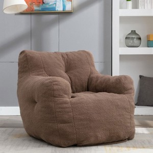 KTMBDW Large Bean Bag Chair with Filling, 40 inch Memory Foam Bean Bag Chairs, Ultra Soft Fabric for Living Room, Bedroom - 1 of 4