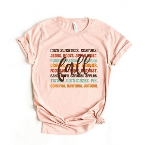 Simply Sage Market Women's Cursive Fall Layered Short Sleeve Graphic Tee - 1 of 4