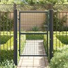 VidaXL Mesh Garden Gate Galvanised Steel 39.4 inches x68.9 inches  Gray - 2 of 4