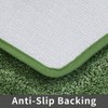 Extra Thick Bath Rugs, Anti - Slip Shaggy Mats, 100 Polyester, Soft Plush, Water Absorbent, Green 24x36 Inches - 4 of 4
