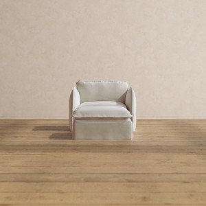 Modular Washable Armchair + Ottoman in Coco | Deluxe+ Seat | Cloud Pillow - 1 of 4