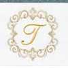 Linum Home Textiles 100% Turkish Cotton MONICA Gold Thread 2PC Embellished Hand Towel Set - 3 of 3