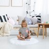 PiccoCasa Office Home Bedroom Faux Sheepskin Puffy Plush Area Soft Warm Floor Mat 1 Pc - 3 of 4