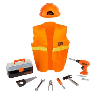  BLACK+DECKER Kids Tool Set Pretend Play Trunk with Tool Box,  Construction Vest & Hard Hat – 22 Piece Set [ Exclusive] : Toys &  Games