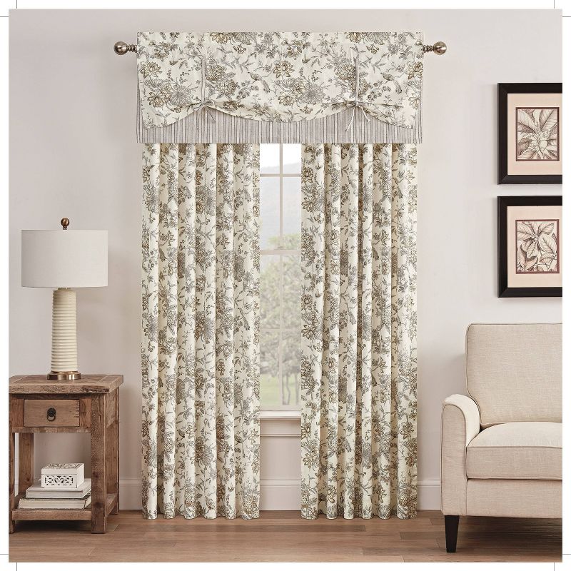 63&#34;x52&#34; Lucchese Light Filtering Window Curtain Off White - Waverly, 6 of 8