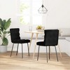 vidaXL Dining Chair Set of 2 Black Velvet (100% polyester), plywood, metal - 2 of 4
