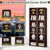 Gulches 70.9" Corner Bookcase, Modern 6-Tier Narrow Cube Display Shelves - 3 of 4