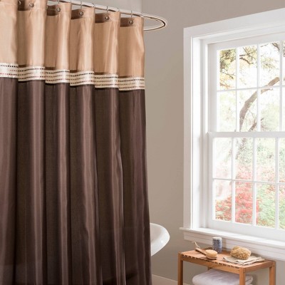 Brown on sale shower curtain