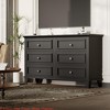 Hallway Dresser for Bedroom, 6 Drawer Wide Dresser Storage Organizer, Modern Wooden Chest of Drawers with Metal Handles - 3 of 4