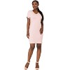 Poetic Justice Curvy Women's Dusty Mauve Crossover Hem Knee-Length Tunic Dress - 4 of 4