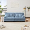 Modular Chenille 2 Seater Sofa with Bolster Arms and Extra Deep Cloud Seat, 94.4" Sectional for Living Room-3irtyhousy - 2 of 4
