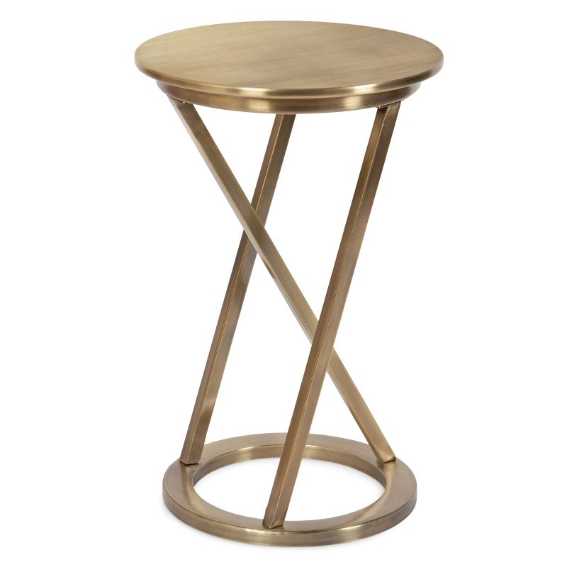 Kate and Laurel Aja Round Metal Side Table, 15x15x23, Gold, 1 of 10