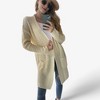Anna-Kaci Women's Open Front Chunky Knit Cardigan with Pockets - 4 of 4