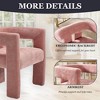 MOONMISS Modern Barrel Dining Chair, Chenille Upholstered Accent Side Chair with Arms Comfy Makeup Vanity Chair, Dining Living Room - 2 of 4