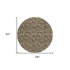 Brown And Ivory Floral Washable Indoor Outdoor Area Rug - 3 of 4