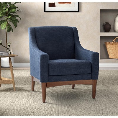 Gerard Mid-century Modern Style Armchair with Sloped Arms | ARTFUL LIVING DESIGN