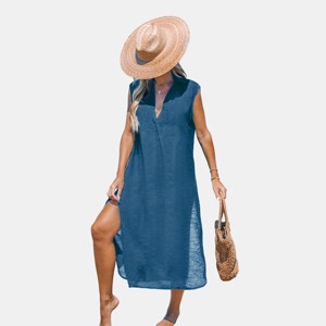 Women's Beach Cover-Up Sleeveless Midi Dress - Cupshe - 1 of 4