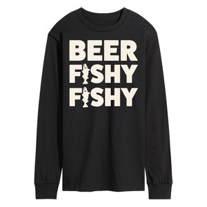 Men's - Instant Message - Beer Fishy Fishy Long Sleeve Graphic T-Shirt - 1 of 4