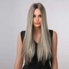 Jessie's Wig 26 Inch Long Silky Straight Wig Synthetic Wig Cooper Brown Mixed Blonde 1 Pc/Pack - 2 of 4