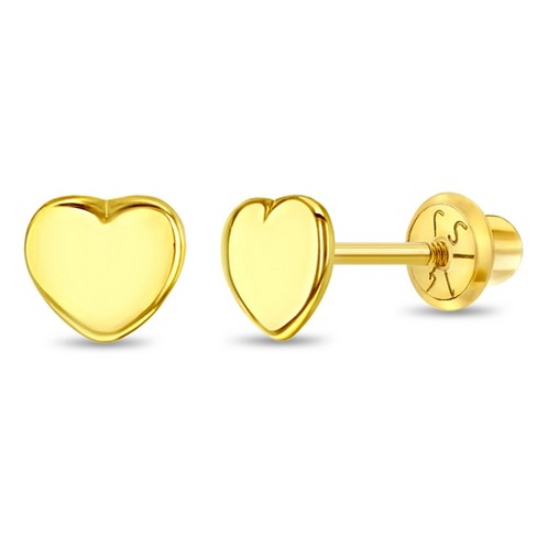 14K Gold Earring Backs Yellow Ear Locking for Stud Ear Rings (6 Pairs)