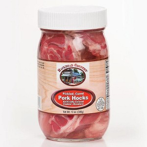 Troyer Cheese Backroad Country Fully Cooked Boneless USA Made Pickled Cured Pork Hocks, 12 oz Jar - 1 of 4