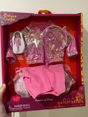 Our Generation Love To Shine Pink Bomber Jacket Outfit For 18 Dolls :  Target