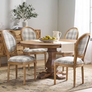 Christopher Knight Home Naclerio French Country Fabric Upholstered Wood 5 Piece Dining Set - 1 of 4