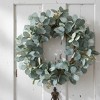Fabric Eucalyptus Wreath Realistic Greenery Decor – 20 Inch by Melrose - 3 of 3