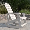 Merrick Lane All-Weather Polyresin Adirondack Rocking Chair with Vertical Slats - 4 of 4