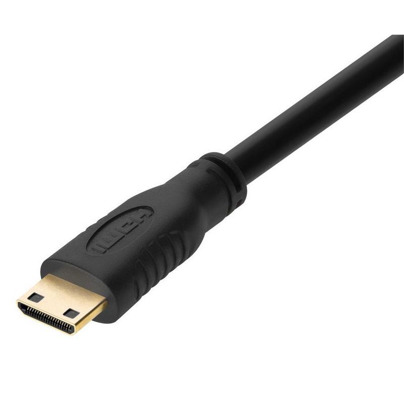 Monoprice High Speed HDMI Cable - 6 Feet - Black | Blackwith HDMI Mini Connector, 4K @ 24Hz, 10.2Gbps, 30AWG, 3 of 7