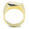 Slickblue Men's Gold Stainless Steel Ring with Clear Top Grade Crystal, Pave Style, Yellow, Sizes 8-13 - 3 of 4