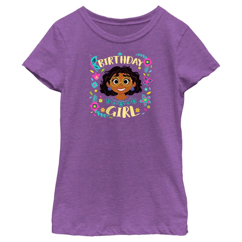Girl's Encanto Birthday Girl Mirabel T-Shirt, 1 of 5