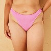 Women's Pucker Textured Mid-Rise Ultra High Leg Super Cheeky Bikini Bottom - Wild Fable™ - 4 of 4