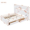 Queen Size Wooden Bed With All-in-One Cabinet Shelf and Sockets Gray - 2 of 4