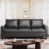 83" Leather Couch for Living Room, Modern Sofa Couches with Padded Backrest, Upholstered Sofa with Armrests and Comfy Cushions - 4 of 4