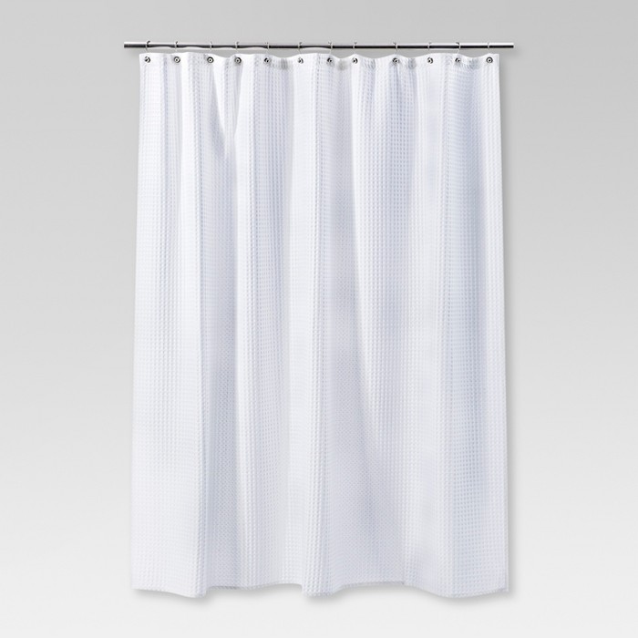 Waffle Weave Shower Curtain White Threshold™ Target